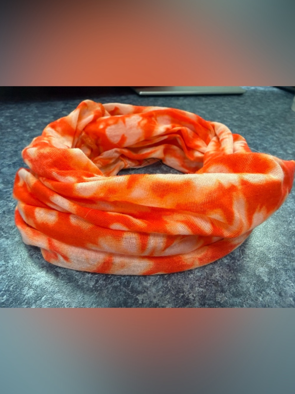 Lightweight Orange Tie-Dye headband bandana - Women Accessories